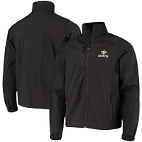 Men's Dunbrooke Black New Orleans Saints Circle Softshell Fleece Full-Zip Jacket