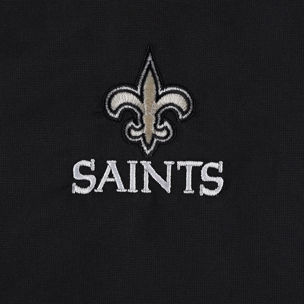 Dunbrooke Black New Orleans Saints Hurricane Raglan Full-Zip Windbreaker Jacket