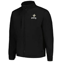 Dunbrooke Black New Orleans Saints Journey Workwear Veste à fermeture éclair intégrale pour homme