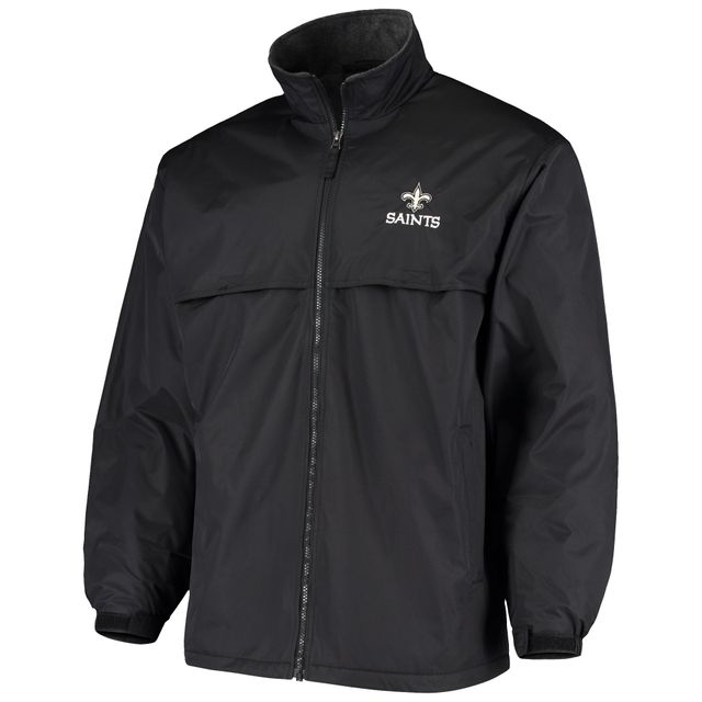 Veste en molleton à glissière intégrale Dunbrooke New Orleans Saints Triumph pour hommes, noire