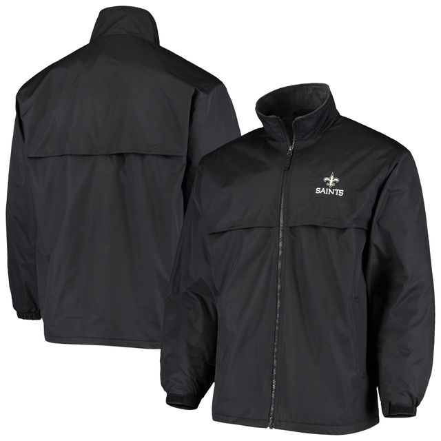 Veste en molleton à glissière intégrale Dunbrooke New Orleans Saints Triumph pour hommes, noire