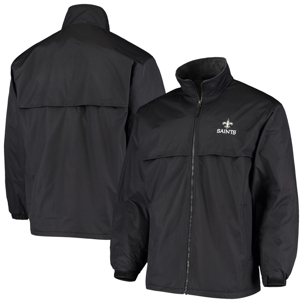 Men's Dunbrooke Black New Orleans Saints Triumph Fleece Full-Zip Jacket