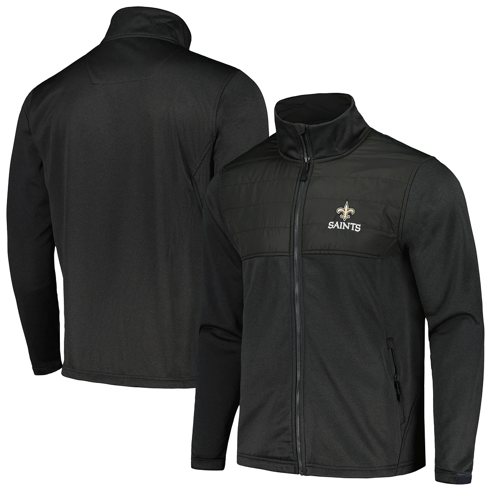 Men's Dunbrooke Heather Black New Orleans Saints Explorer Tech Full-Zip Jacket