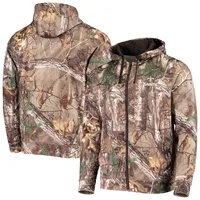 Sweat à capuche entièrement zippé en molleton technique Dunbrooke Realtree Camo New Orleans Saints Trophy pour homme