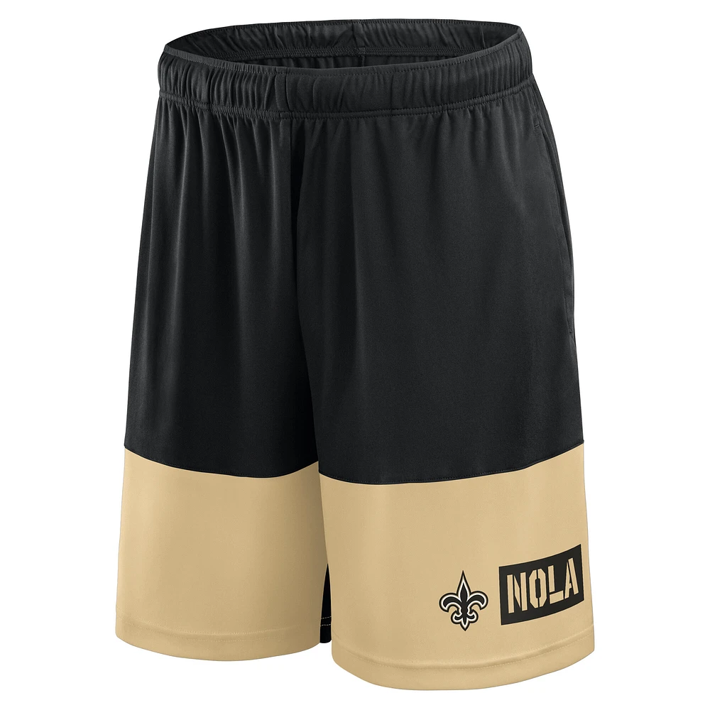 Men's Fanatics Black/Gold New Orleans Saints Big & Tall Best of the Performance Shorts