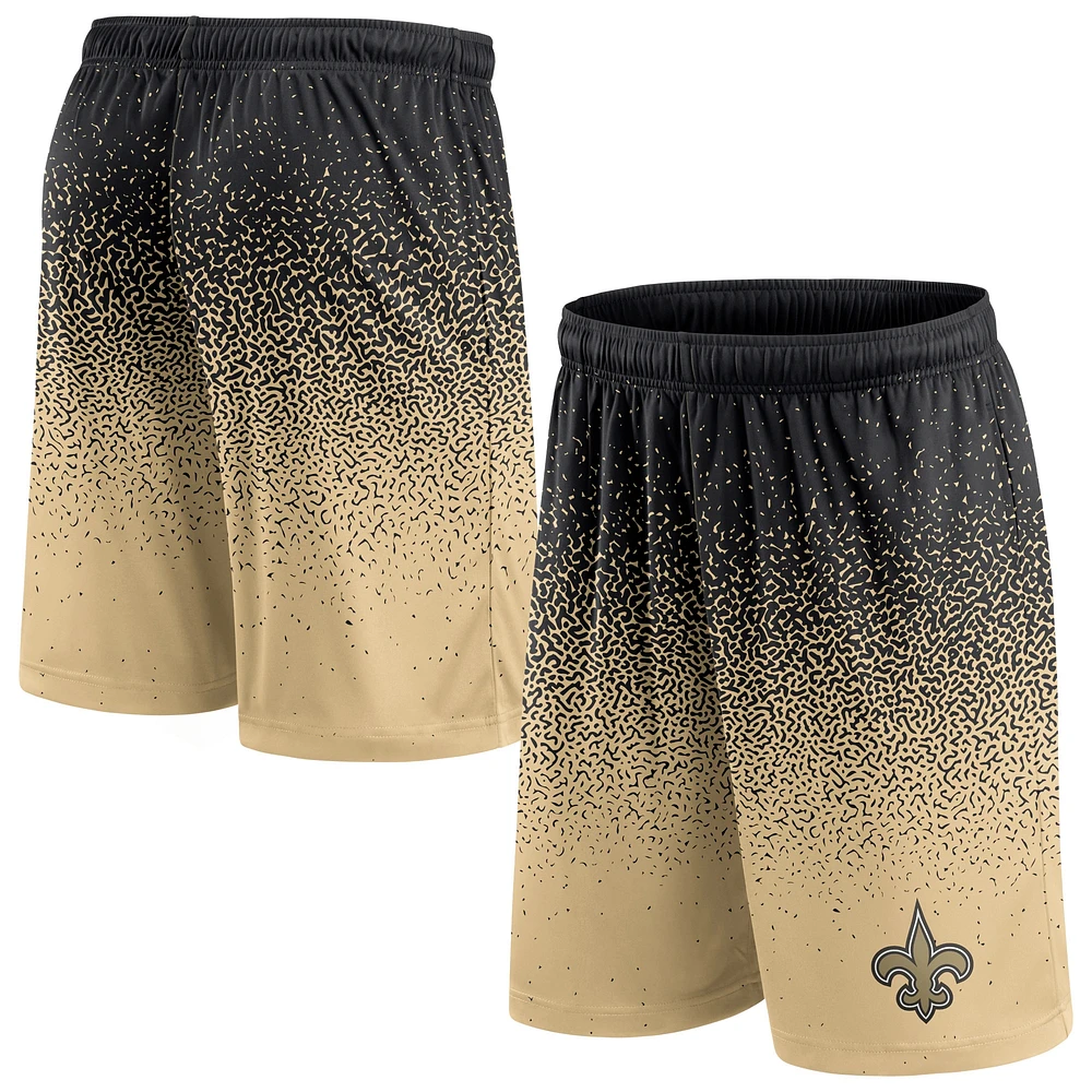 Men's Fanatics Black/Gold New Orleans Saints Ombre Shorts