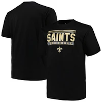 T-shirt pop noir Big & Tall Fanatics pour hommes des Saints de la Nouvelle-Orléans