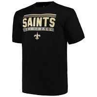 T-shirt pop noir Big & Tall Fanatics pour hommes des Saints de la Nouvelle-Orléans