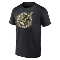 T-shirt noir Fanatics New Orleans Saints pour hommes Big & Tall Sporting Chance