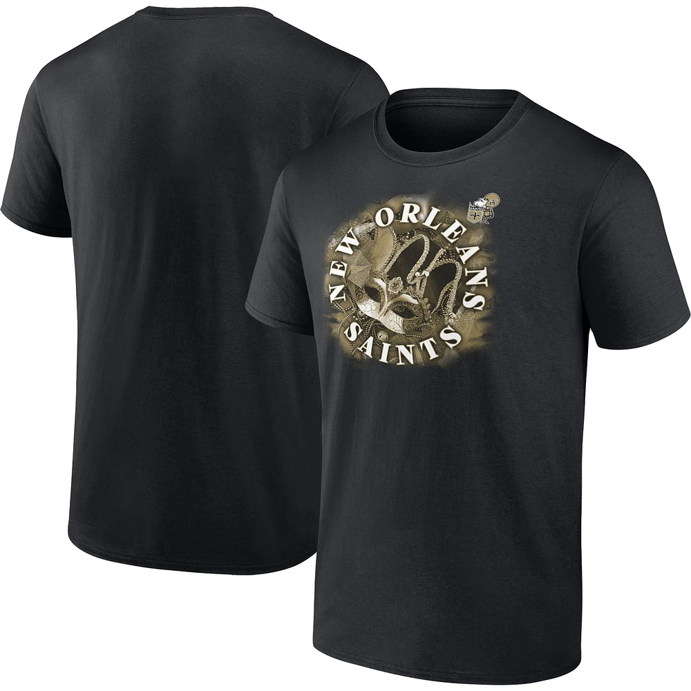 T-shirt noir Fanatics New Orleans Saints pour hommes Big & Tall Sporting Chance