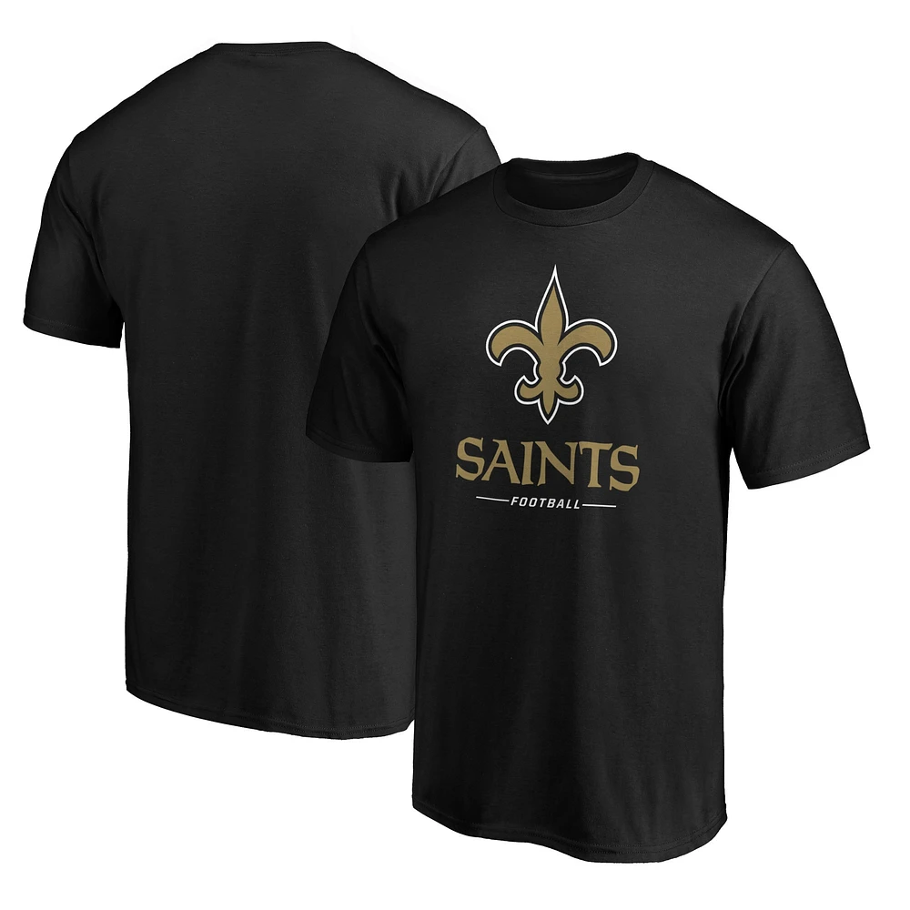 T-shirt noir avec logo de l'équipe Fanatics New Orleans Saints Big & Tall pour hommes