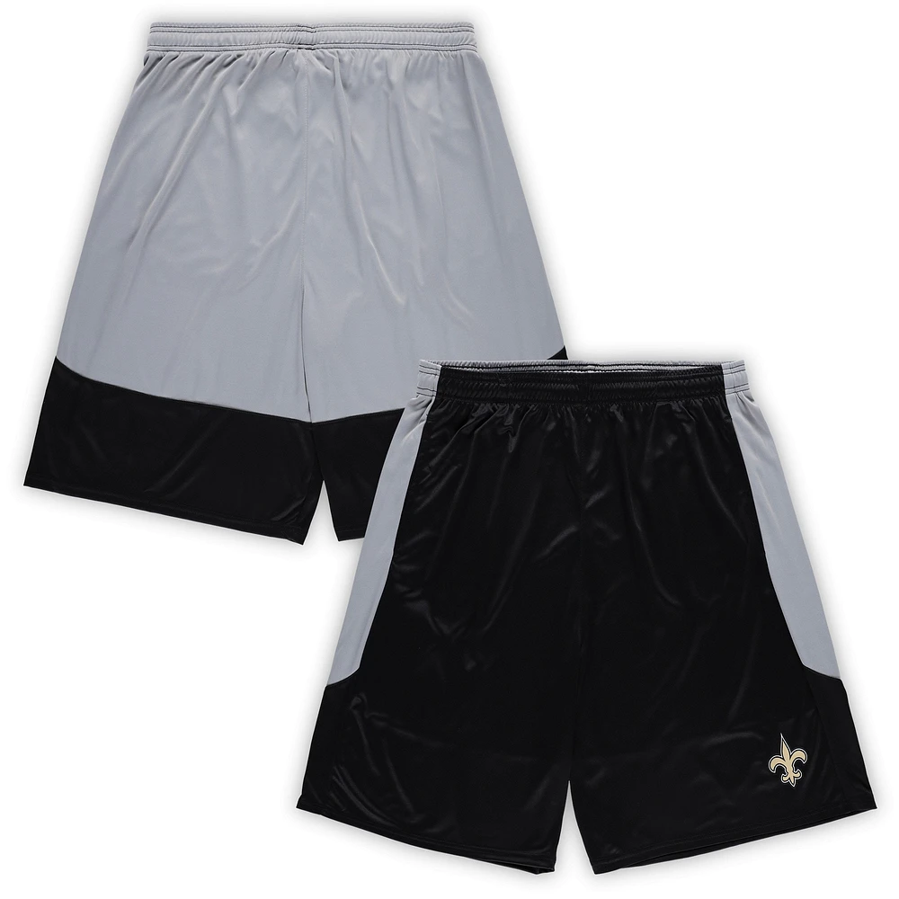 Short noir avec logo de l'équipe Fanatics New Orleans Saints Big & Tall pour hommes