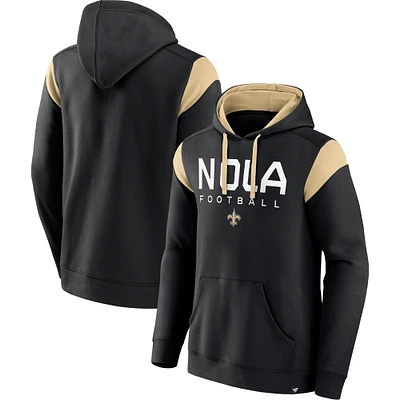 Men's Fanatics Black New Orleans Saints Call The Shot Pullover Hoodie