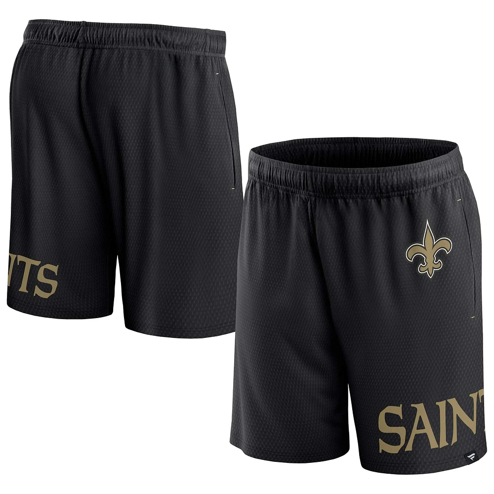 Fanatics pour hommes noirs New Orleans Saints Clincher - Short