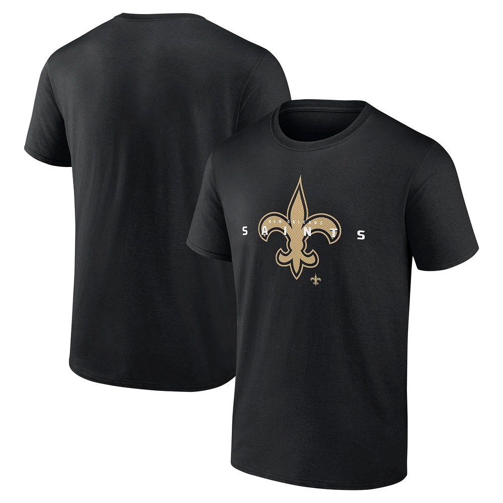 T-shirt coordonné noir New Orleans Saints pour hommes Fanatics