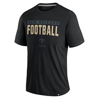 T-shirt noir fanatiques pour hommes New Orleans Saints Defender Blackout