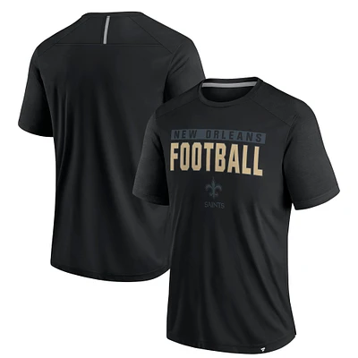 T-shirt noir fanatiques pour hommes New Orleans Saints Defender Blackout