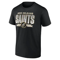 T-shirt fanatique noir New Orleans Saints Fading Out pour hommes