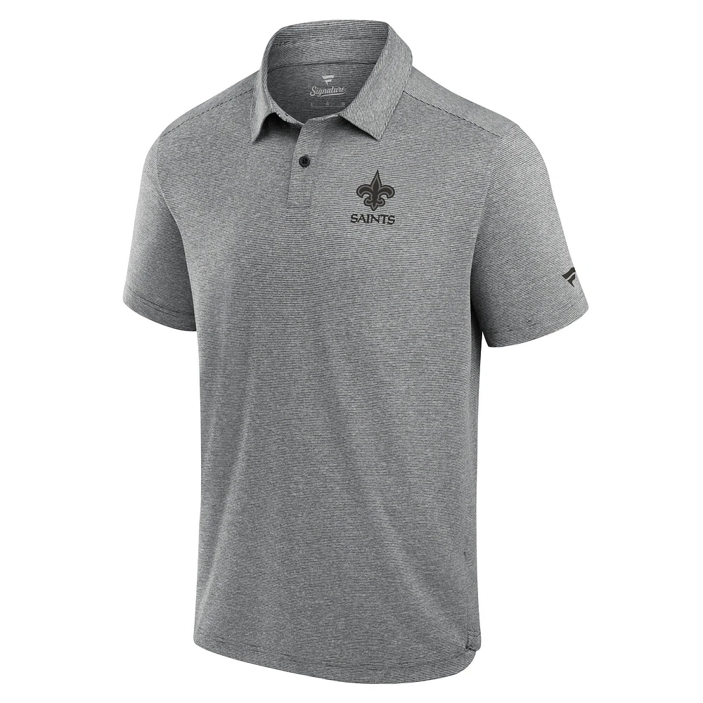 Polo technique noir Fanatics pour homme des New Orleans Saints