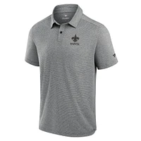 Polo technique noir Fanatics pour homme des New Orleans Saints