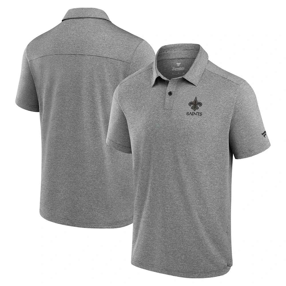 Polo technique noir Fanatics pour homme des New Orleans Saints