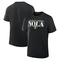 T-shirt noir fanatique pour homme, véritable favori des Saints de la Nouvelle-Orléans