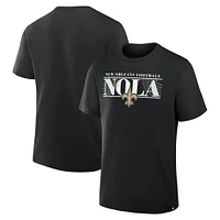 T-shirt noir fanatique pour homme, véritable favori des Saints de la Nouvelle-Orléans