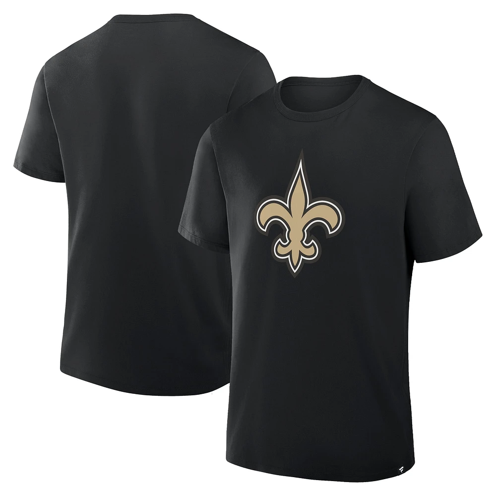 T-shirt en coton noir Legacy New Orleans Saints pour hommes Fanatics