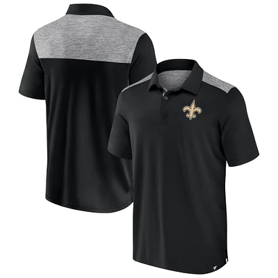 Men's Fanatics Black New Orleans Saints Long Shot Polo