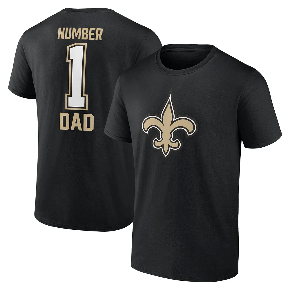 T-shirt papa noir New Orleans Saints #1 Fanatics pour hommes