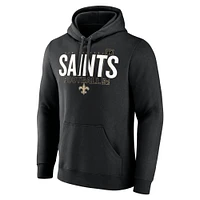 Sweat à capuche noir Pylon Outline New Orleans Saints Fanatics pour homme