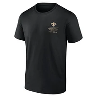 T-shirt noir New Orleans Saints Repeat Stats Fanatics pour hommes