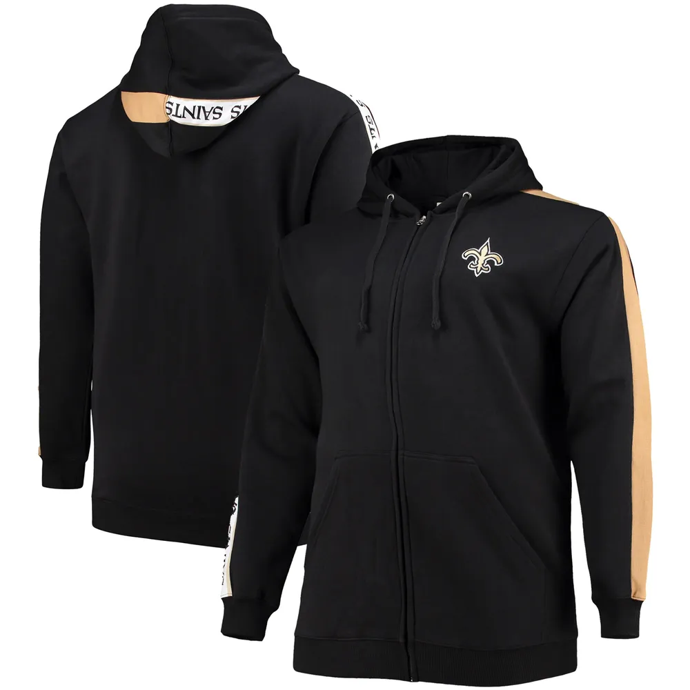 New Orleans Saints Fanatics Branded Team Logo Pullover Hoodie - Heathered Gray