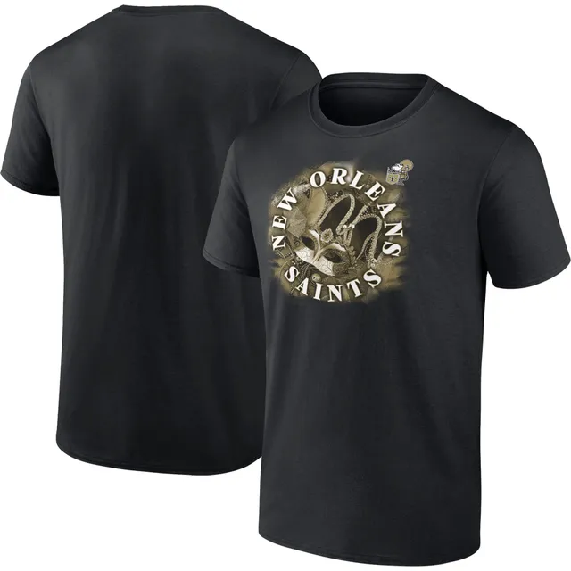 Men's Fanatics Branded Gold New Orleans Saints Team Lockup Logo T-Shirt