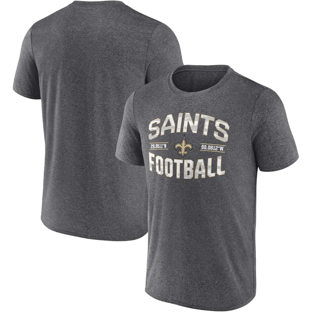 Men's Fanatics Branded Heathered Charcoal New Orleans Saints Greatest Dad Retro Tri-Blend T-Shirt