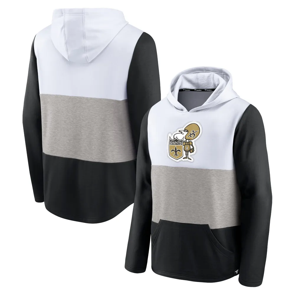 New Orleans Saints Grey Youth Performance Primary Logo Pullover Hoodie