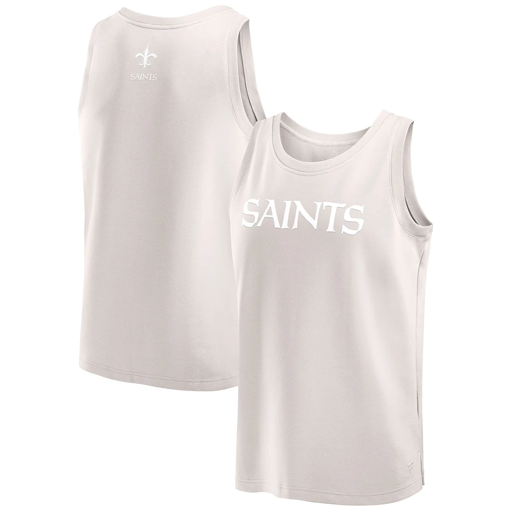 Men's Fanatics Cream New Orleans Saints Elements Tank Top