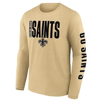 T-shirt à manches longues Fanatics Gold New Orleans Saints Big & Tall Vision pour hommes