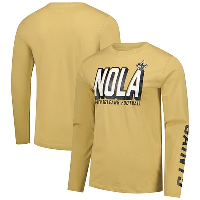 Men's Fanatics  Gold New Orleans Saints Long Sleeve T-Shirt