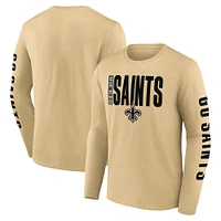 T-shirt à manches longues Fanatics Gold New Orleans Saints Vision pour hommes