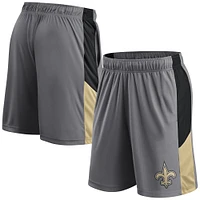 Short gris avec logo principal des New Orleans Saints pour hommes Fanatics