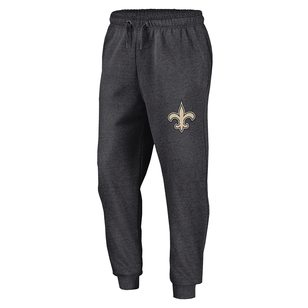 Men's Fanatics  Heather Charcoal New Orleans Saints Boost Fleece Joggers