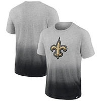 Fanatics pour hommes gris chiné/noir New Orleans Saints Team Ombre - T-shirt