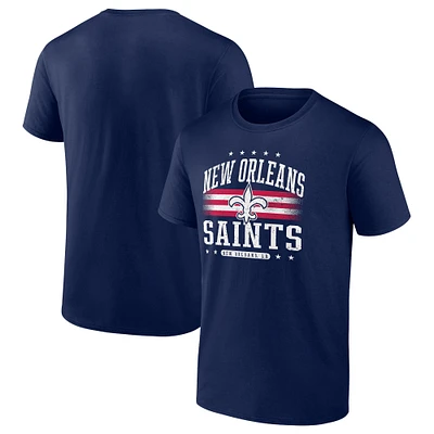 T-shirt Americana Fanatics bleu marine New Orleans Saints pour hommes