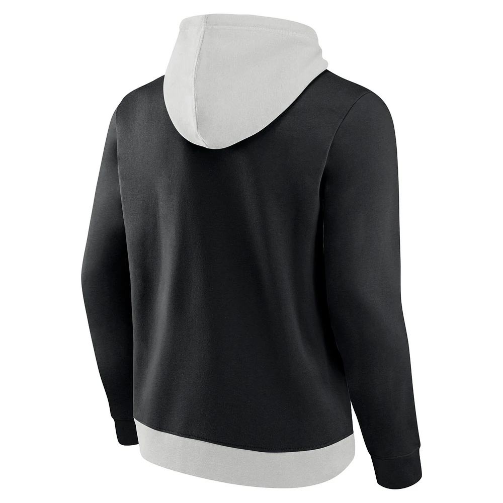 Sweat à capuche Fanatics blanc/noir New Orleans Saints Primary Arctic pour hommes