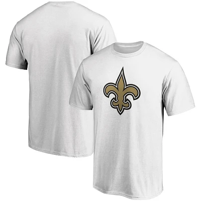 T-shirt blanc de l'équipe avec logo principal des New Orleans Saints Fanatics pour hommes