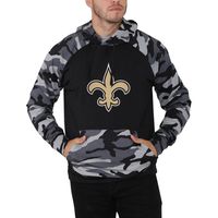 Men's FOCO Black/Camo New Orleans Saints Raglan - Pullover Hoodie