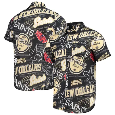 New Orleans Saints FOCO Thematic Button-Up Shirt - Black