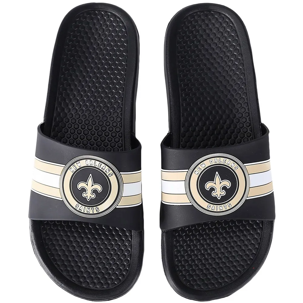 Lids New Orleans Saints FOCO Logo Slide Sandals