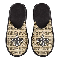 Men's FOCO New Orleans Saints Scuff Logo Slide Slippers